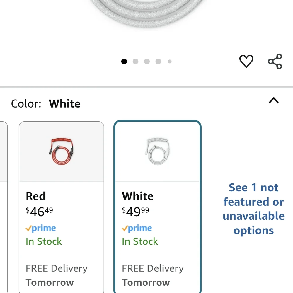 White Coiled USB-C Cable